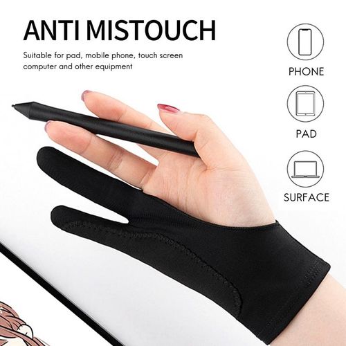Generic 5 Pack Artist Gloves for Tablet Digital Drawing Glove Two Fingers  Thicken Palm Rejection Glove for Graphics Pad (S) @ Best Price Online