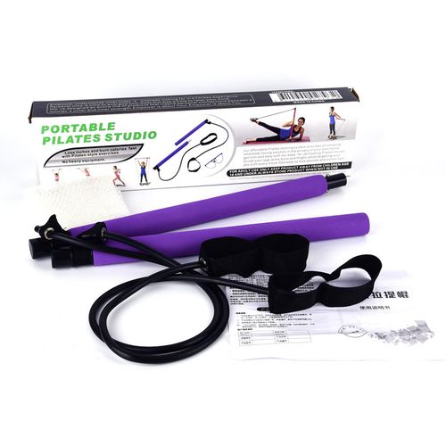 Generic （Purple）MOVIGOR Multifunctional Pilates Stick Yoga Rally Rod  Portable Body Shaper Pull-ups Fitness Resistance Bands Training Pull Rope  RA @ Best Price Online