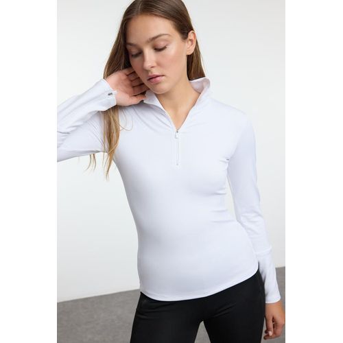 product_image_name-Trendyol-سويت شيرت رياضي شتوي مزود بسحاب من بولار فليس أبيض من ترينديول-1