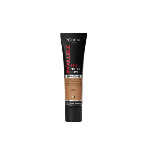 اشتري L'Oreal Paris Infaillible 24H Matte Cover Foundation 230 MielEclat -Oil Control, High Coverage في مصر