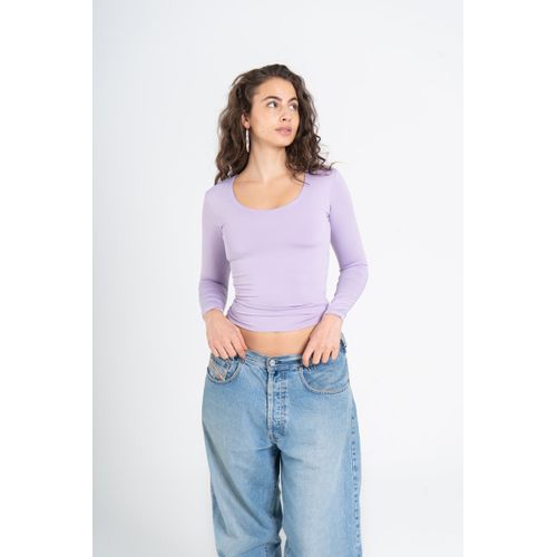 OUTDATED Wide Neck Long Sleeve - Lavender