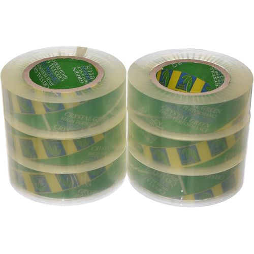 product_image_name-Generic-شريط تغليف ثقيل التحمل بعرض 4.2 سم، 6 لفات كريستال أخضر، 500 ياردة لتغليف صناديق الطرود للمكتب والمنزل والمدرسة بشريط لاصق قوي وآمن - شفاف 500Y-3