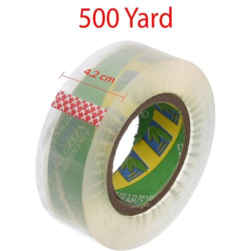 product_image_name-Generic-شريط تغليف ثقيل التحمل بعرض 4.2 سم، 6 لفات كريستال أخضر، 500 ياردة لتغليف صناديق الطرود للمكتب والمنزل والمدرسة بشريط لاصق قوي وآمن - شفاف 500Y-4