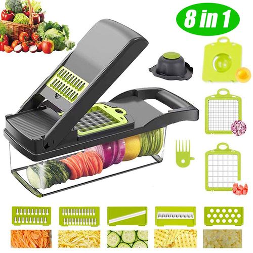 Multifunctional Salad Fruit Vegetable Slicer Cutter-Carrot Potato Chopper  Cutting-Stainless Steel Blade