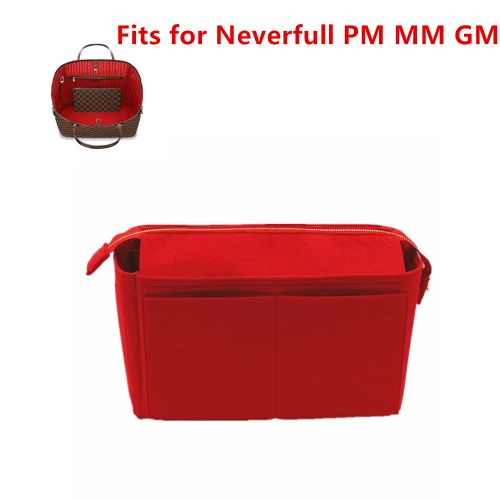 Fits For NeverFull PM MM GM Felt Cloth Insert Bag Organizer Makeup