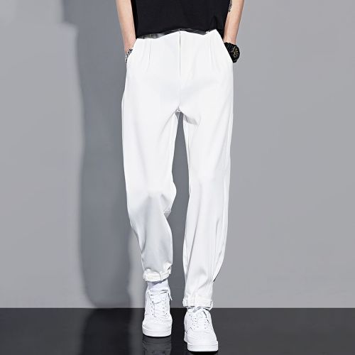 Generic (White)Fashion Men Pants Casual Elastic Waist Korean Style
