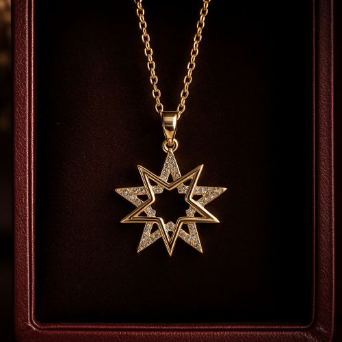 product_image_name-3Diamonds-سلسلة حريمي بدلاية نجمة مزدوجة بكريستالات لامعة – مطلية دهب بلمعة عصرية-4