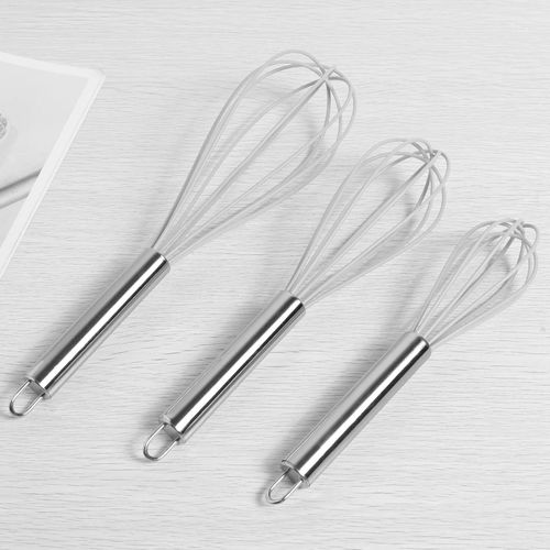 3 Piece Silicone Whisk, Milk Egg Beater, Gastro Whisk, Mixing