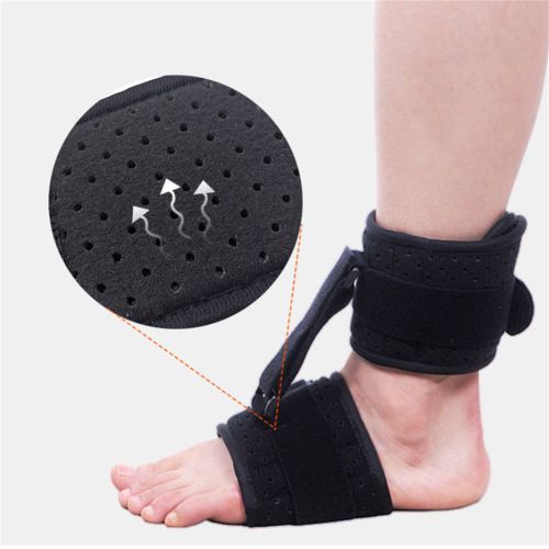 Nyidpsz Foot Drop Orthosis Corrector Brace, Ankle Support Plantar Fasciitis  Night Splint Black 