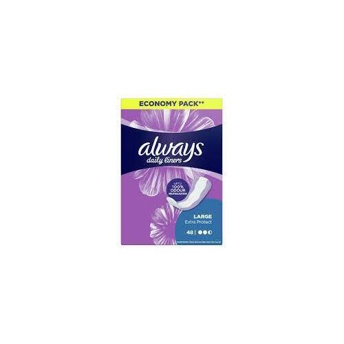 اشتري Always Daily Liners Extra Protect - Large - 48 Pcs في مصر