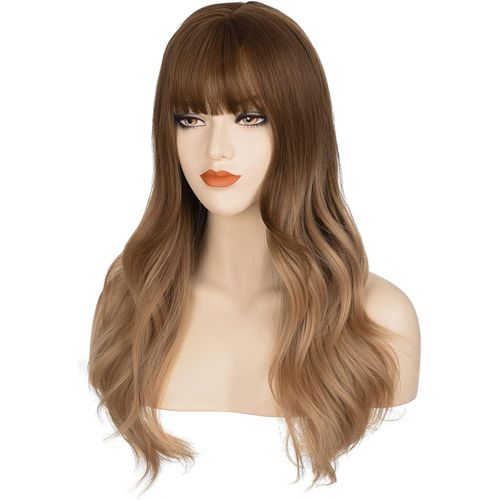 product_image_name-Generic-باروكة شعر صناعي طويل مموج بلون ذهبي شعر حراري-1