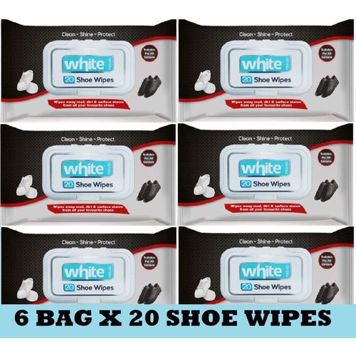 Buy White Shoe Wipes - 20 Wipes - 6 Pacs in Egypt
