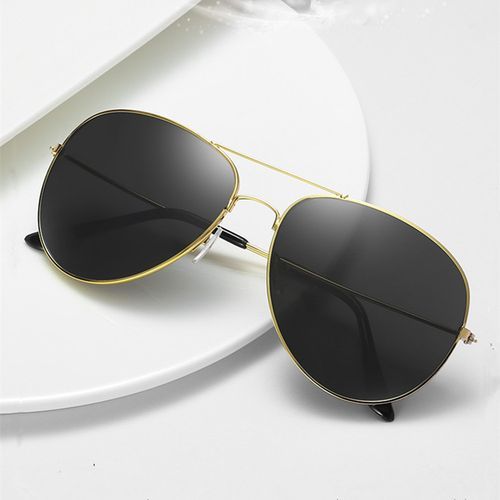 Noggah Stainless Steel Sunglasses for Men & Women, Combination of Stainless  Steel Gold Frame and Glass, UV Protected Large Sized Unisex Sunglasses