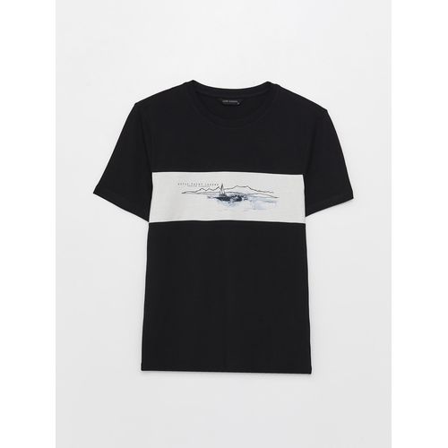 product_image_name-LC Waikiki-Crew Neck Short Sleeve Printed Combed Cotton Men's T-Shirt-3