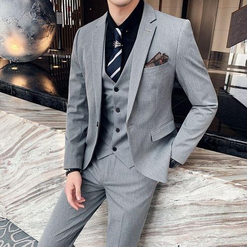 Men's 3-Piece Suits | Slim Fit Vested Wedding Suit Separate - L&P –  plmenswear