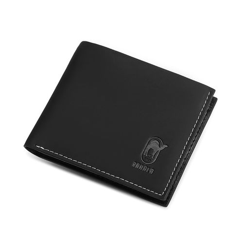 Buy RAHALA RA104 Genuine Leather Multiple Card Slots Casual Bifold Wallet Black in Egypt