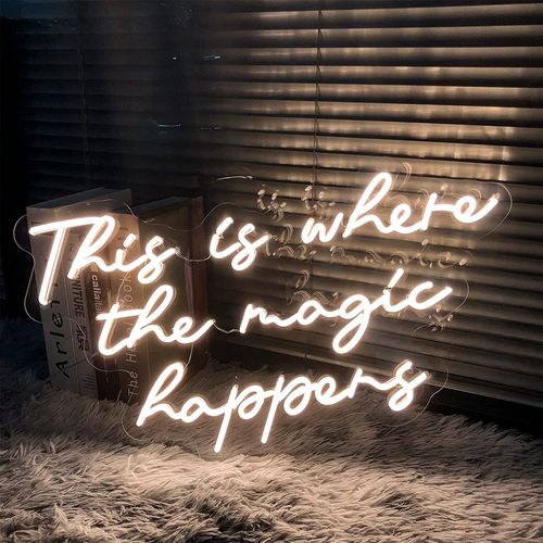 Light up neon shop signs for bedroom