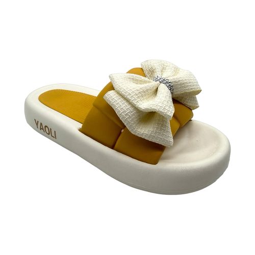 product_image_name-Vinitto-شبشب مطاطي بشريط - أبيض عاجي وأصفر-1