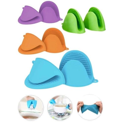 product_image_name-Generic-2pc Silicone Mini Oven Mitts â€“ Heat-Resistant Baking Gloves & Pinch Handles, Non-Slip Hot Handle Holders for Microwave & Kitchen (Multicolor)-2