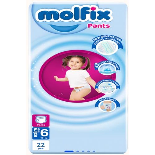 Buy Molfix Extra Large Diaper Pants - Size 6 - 22 Diapers in Egypt