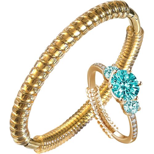 product_image_name-Happy Home-مقاسات حلقات فضفاضة، واقيات حلقات غير مرئية للنساء، حلقات فضفاضة رفيعة، واقيات أساور - 4 مقاسات، مجموعة مقاسات حلقات سيليكون حلزونية (شفاف ذهبي، طويل جداً) من كويرومي-1