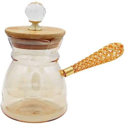 product_image_name-Generic-إبريق قهوة أنيق من زجاج بايركس بلون العسل، بسعة كبيرة تبلغ 700 مل تكفي لثمانية أكواب.-5