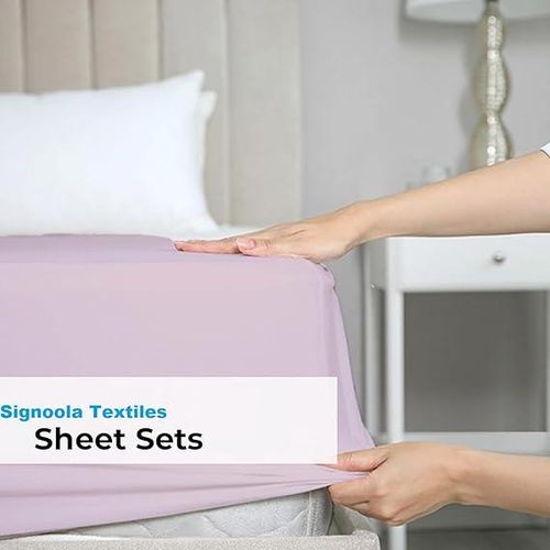 product_image_name-Signoola-طقم ملاءات سرير المجهزة من قطعة واحدة - مريحة وجيدة التهوية ومبردة ملاءات تبريد - ملاءات سرير فاخرة للفنادق (180 * 240 سم) - جيوب عميقة، سهلة التركيب، فائقة النعومة - موف-5