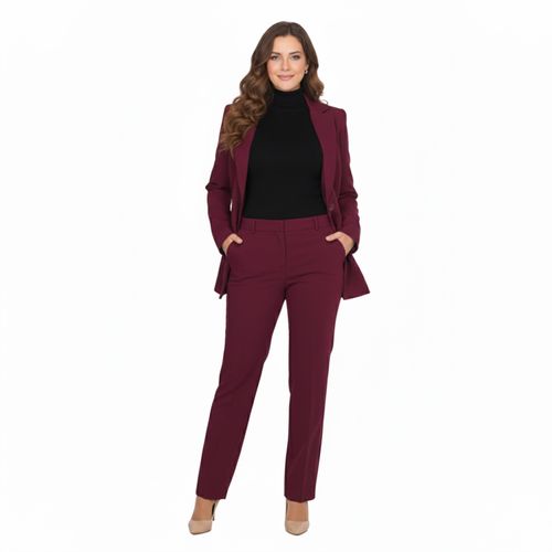 product_image_name-Smoky Egypt-جاكيت بليزر من قماش الكريب سادة بقصة مجسمة للنساء - نبيتى-4