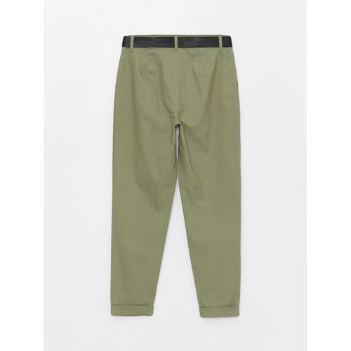 product_image_name-LC Waikiki-Belted Waist Straight Gabardine Women's Trousers-4