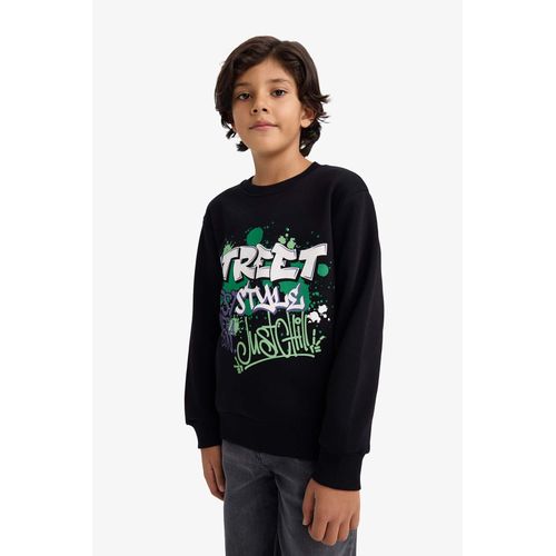 product_image_name-Defacto-Boy Crew Neck Printed Soft Fleece Lining Sweatshirt-3
