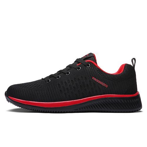 Buy Fashion Unisex Big Size Sneakers Running Shoes-Black Red in Egypt