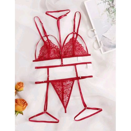 SHEIN Lingerie For Women 3pcs -Red @ Best Price Online