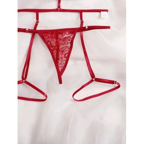 SHEIN RED LACE underwear set lingerie size large 10-12 £7.85 - PicClick UK