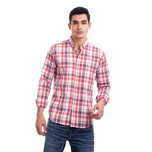 اشتري Activ Long Sleeves Tartan Regular Fit Shirt - Red & White في مصر