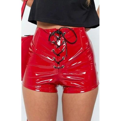 Women's Red Shorts, Red Leather, High-Waisted + Jean Shorts