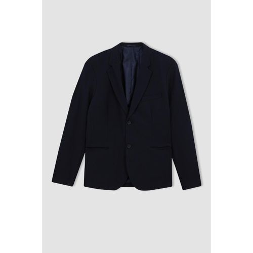 product_image_name-Defacto-Man Mono Neck Slim Fit Blazer - Navy-4