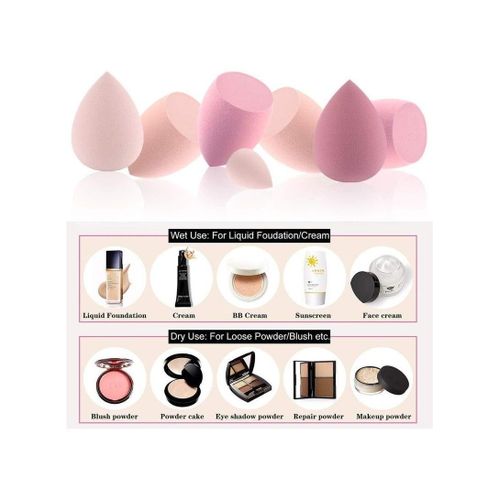 product_image_name-Generic-KIKI Makeup Blender Beauty Sponge With Bottle Gift Set - 6 Pcs Multicolour-3