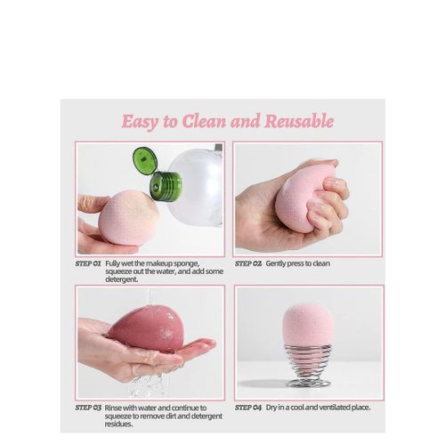 product_image_name-Generic-KIKI Makeup Blender Beauty Sponge With Bottle Gift Set - 6 Pcs Multicolour-4
