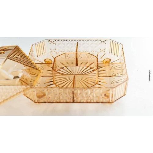 product_image_name-Generic-Crystal Bonbonniere - Elegant Acrylic Dish with 5 Compartments for Candy, Nuts, Chocolates, and Ramadan Snacks, Stylish and Durable Design-8