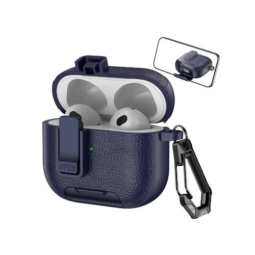 product_image_name-Generic-جراب متوافق مع سماعات AirPods 3، بتصميم جلدي أنيق، مزود بحزام يد، مقاوم للسقوط والصدمات (أزرق)-1