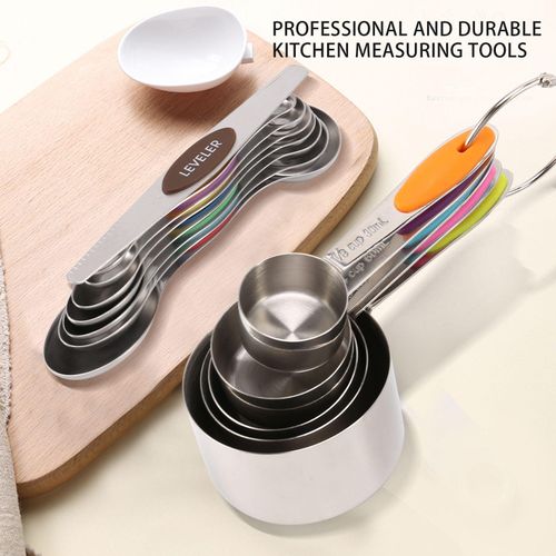 Stainless Steel Measuring Cups And Magnetic Spoons Set of 13 pcs