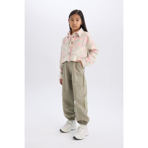 product_image_name-Defacto-Girl Parachute Cargo Trousers - Green-3