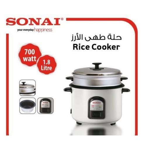 Buy Sonai SH-3030 Rice Cooker 700 Watts 1.8L - White in Egypt