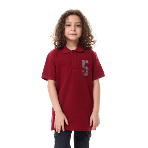 burgundy polo shirt kids