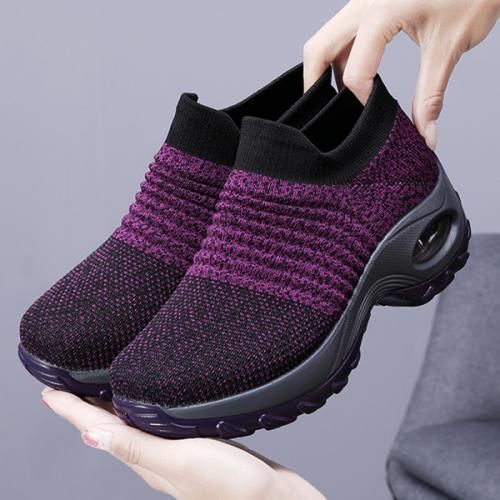 Buy Fashion Women Sneakers Sports Running Thick Bottom Shoes-purple in Egypt