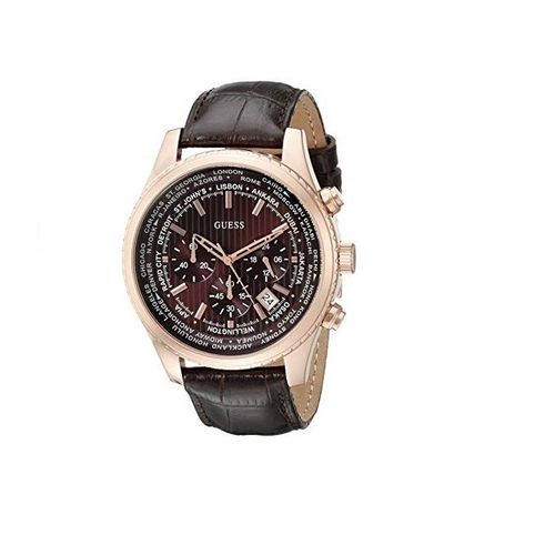 Guess GUESS Men s U0500G3 Luscious Brown Chronograph Watch With