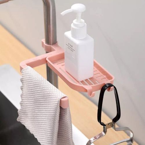 product_image_name-Generic-حامل إسفنجة ومناشف للصنبور - منظم حوض المطبخ والحمام - قطعة واحدة-2