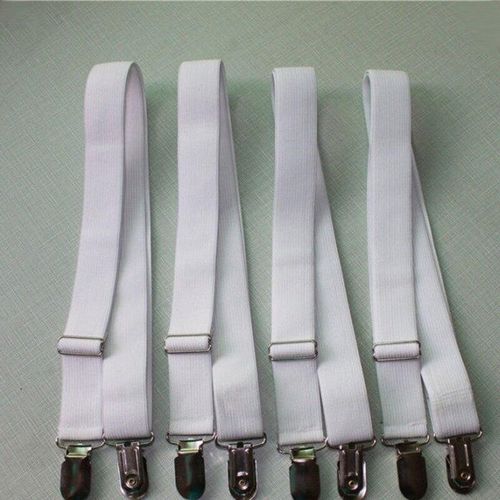 Bed Sheet Straps, 4 Pcs Adjustable Fitted Sheet Clips, Sheet Holder  Fasteners Mattress Suspenders Gripper Corner Clips for Bed Sheets, Mattress