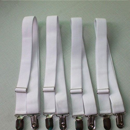 4Pcs Elastic Bed Sheet Grippers Double Head Clips Gripper Holder