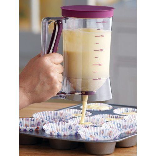 Zulay Kitchen Pancake Batter Dispenser - 4 Cup - Purple